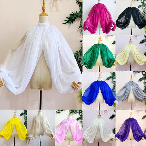Chiffon wedding cloaks puffy - chiffon,