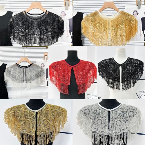 Women cape beaded fringe - women,